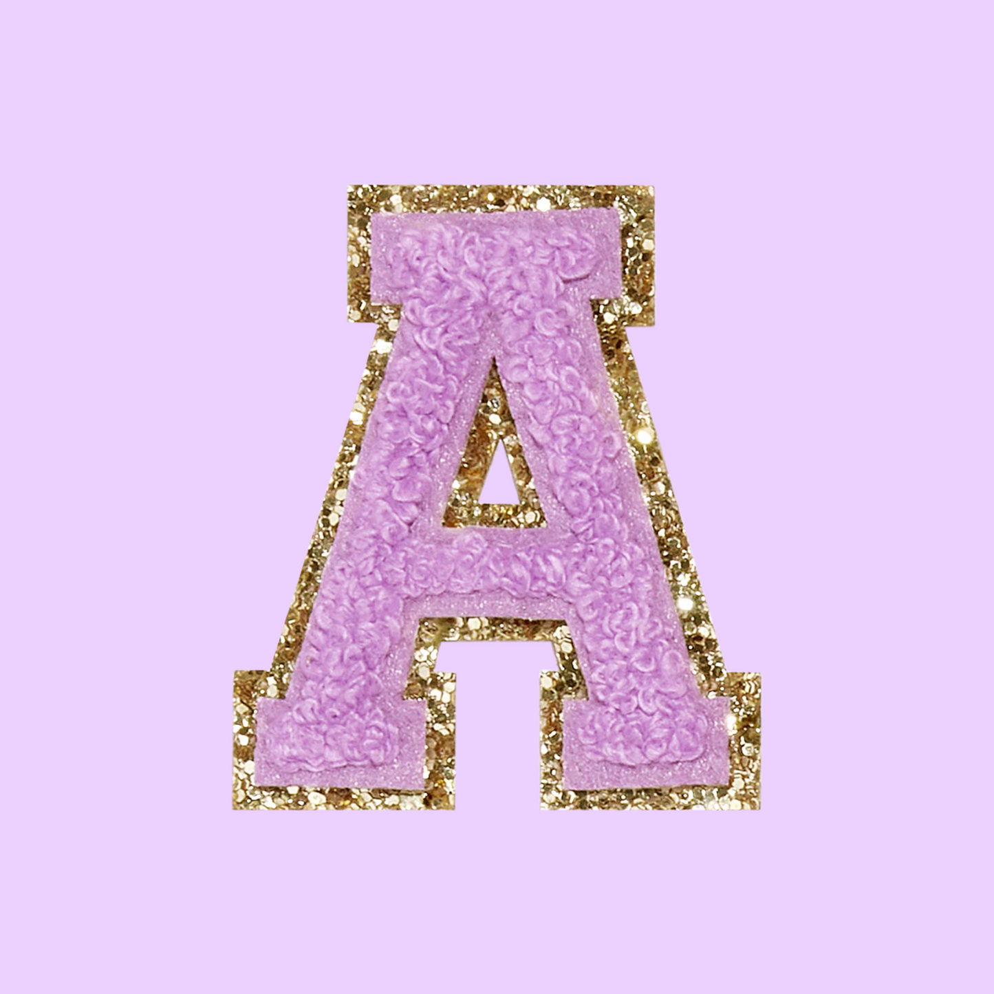 MINI CHENILLE VARSITY LETTER PATCH - PURPLE