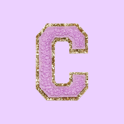 MINI CHENILLE VARSITY LETTER PATCH - PURPLE