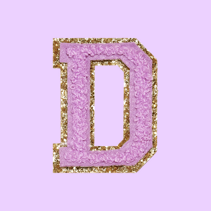 MINI CHENILLE VARSITY LETTER PATCH - PURPLE