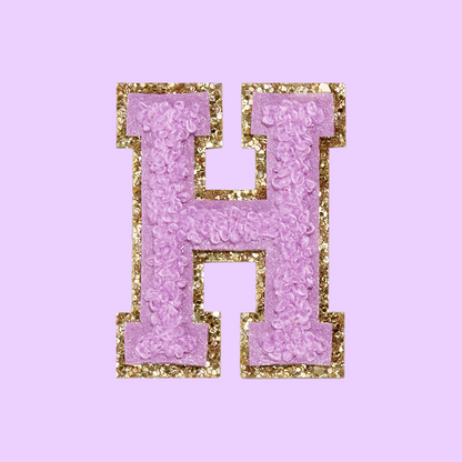 MINI CHENILLE VARSITY LETTER PATCH - PURPLE