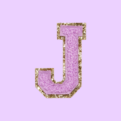 MINI CHENILLE VARSITY LETTER PATCH - PURPLE