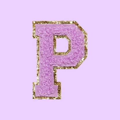 MINI CHENILLE VARSITY LETTER PATCH - PURPLE