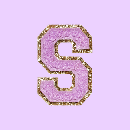 MINI CHENILLE VARSITY LETTER PATCH - PURPLE