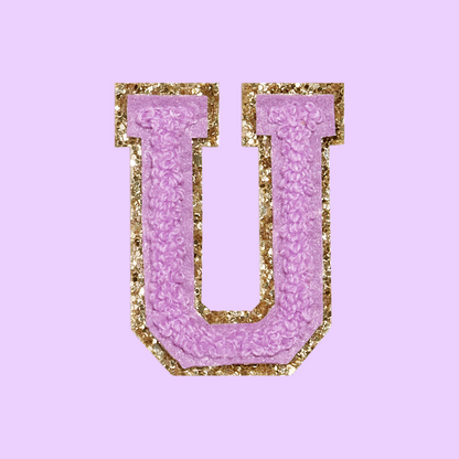 MINI CHENILLE VARSITY LETTER PATCH - PURPLE