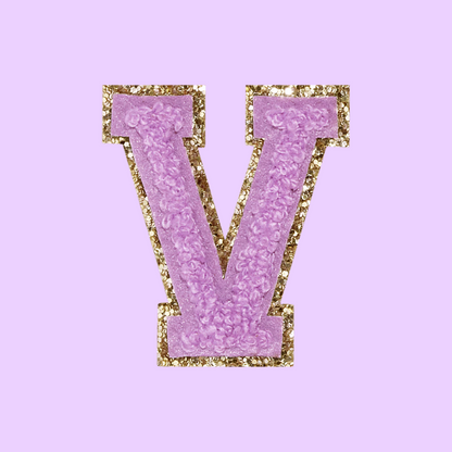 MINI CHENILLE VARSITY LETTER PATCH - PURPLE