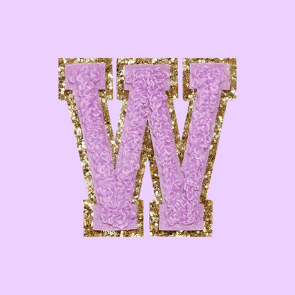 MINI CHENILLE VARSITY LETTER PATCH - PURPLE