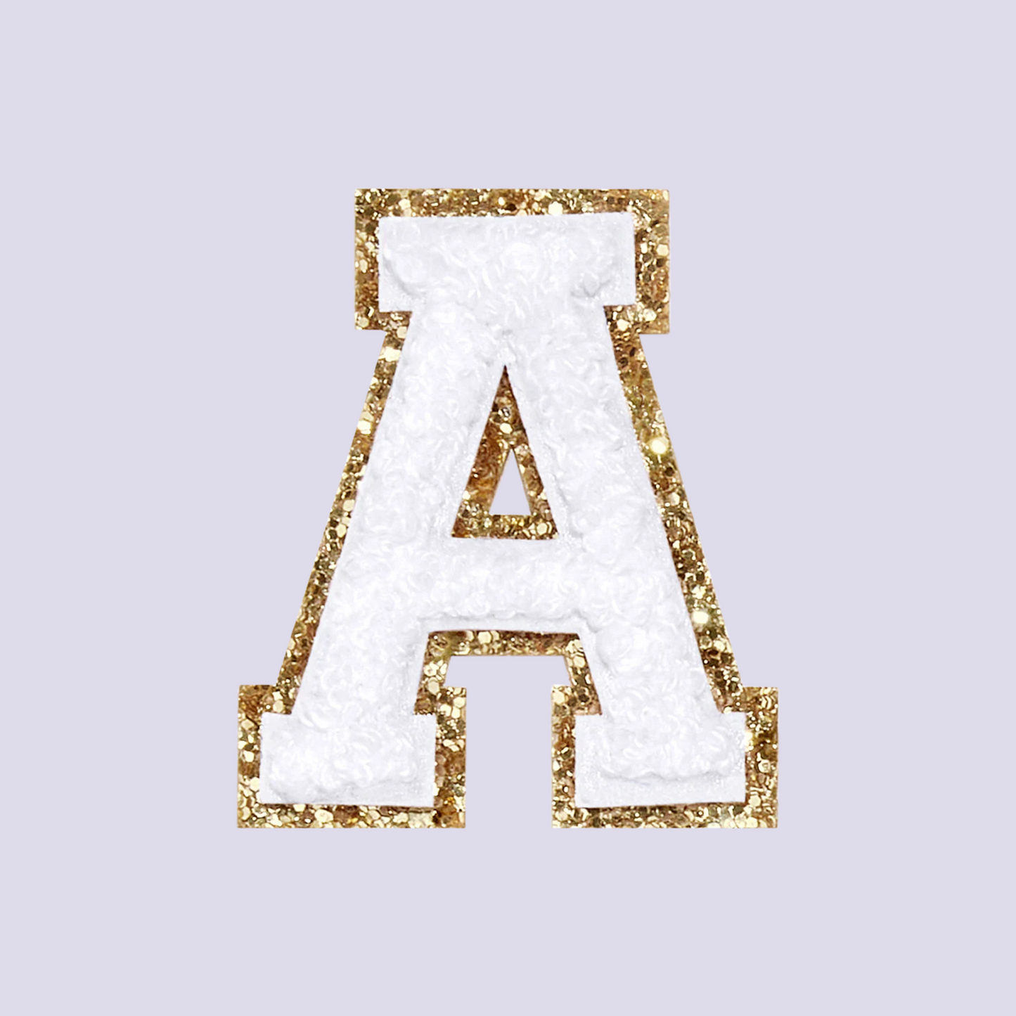 MINI CHENILLE VARSITY LETTER PATCH - WHITE