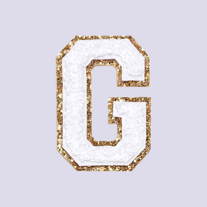 MINI CHENILLE VARSITY LETTER PATCH - WHITE