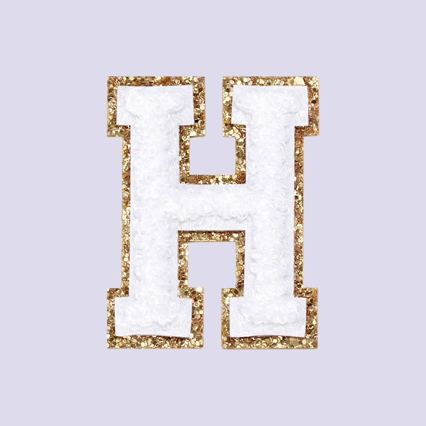 MINI CHENILLE VARSITY LETTER PATCH - WHITE