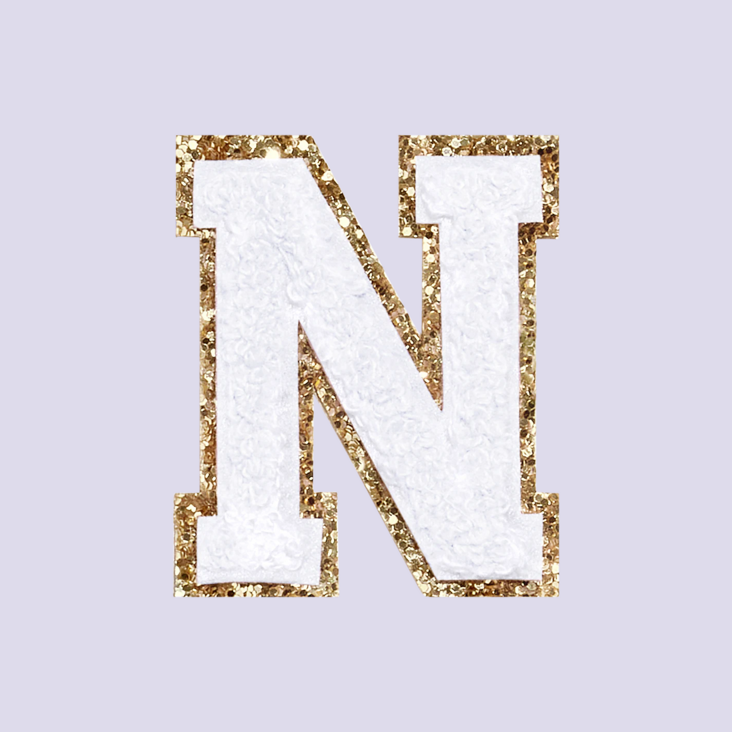 MINI CHENILLE VARSITY LETTER PATCH - WHITE