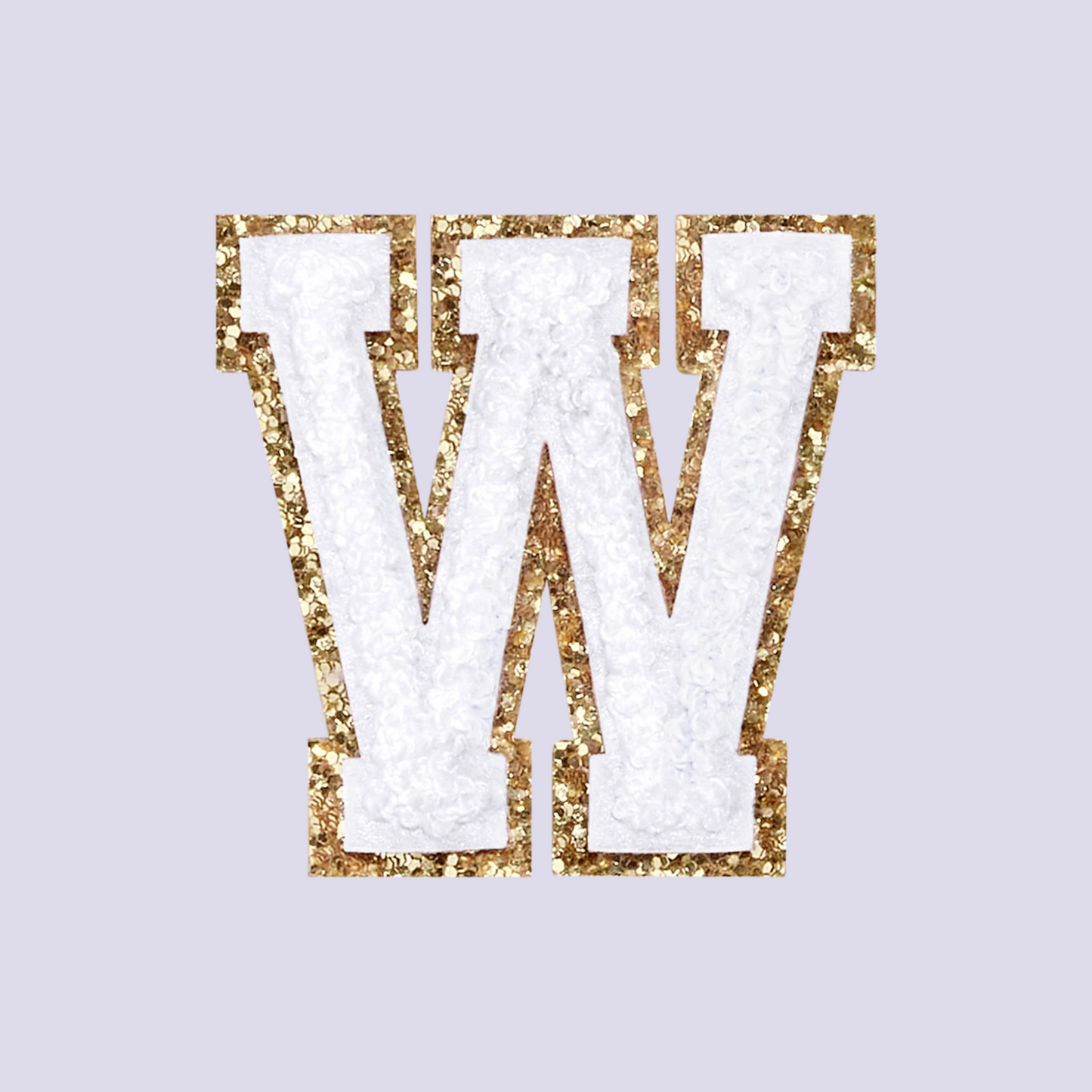 MINI CHENILLE VARSITY LETTER PATCH - WHITE