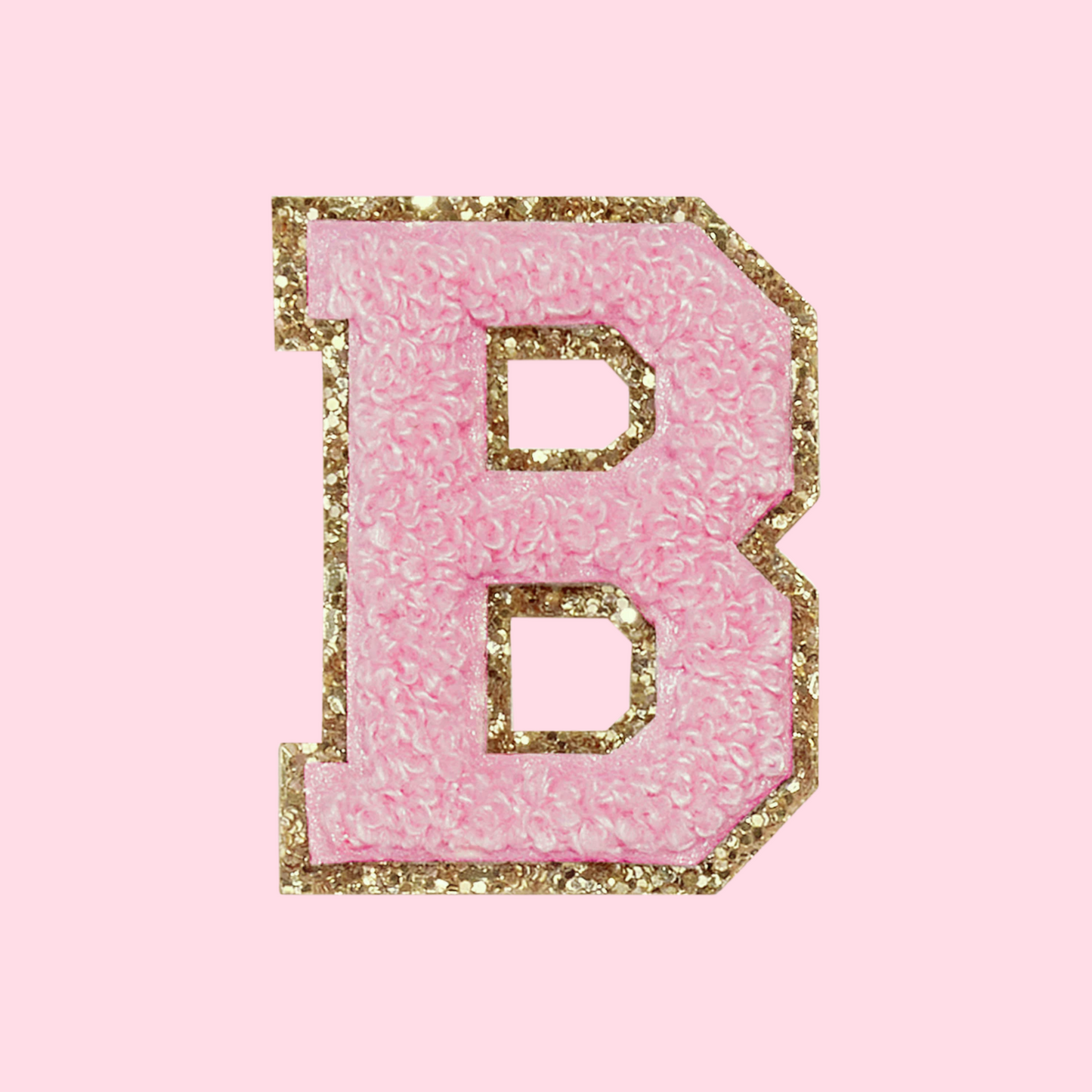 MINI CHENILLE VARSITY LETTER PATCH - PINK