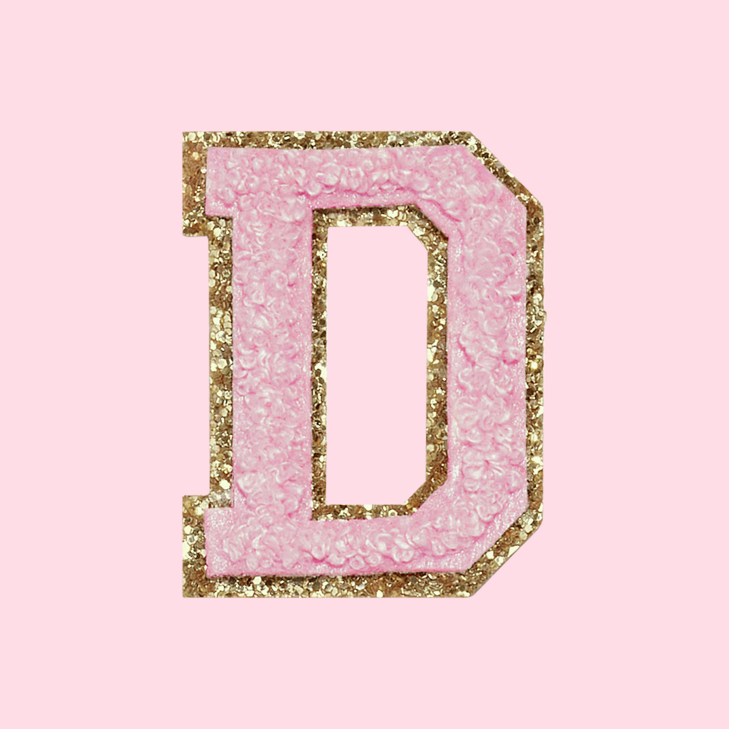 MINI CHENILLE VARSITY LETTER PATCH - PINK