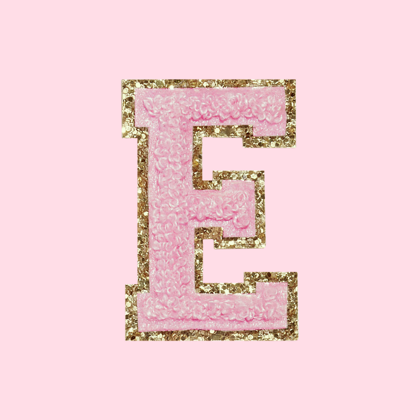 MINI CHENILLE VARSITY LETTER PATCH - PINK