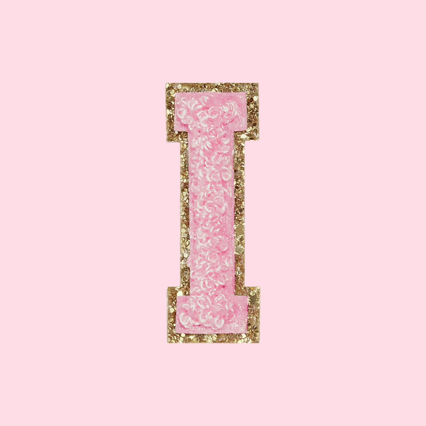 MINI CHENILLE VARSITY LETTER PATCH - PINK