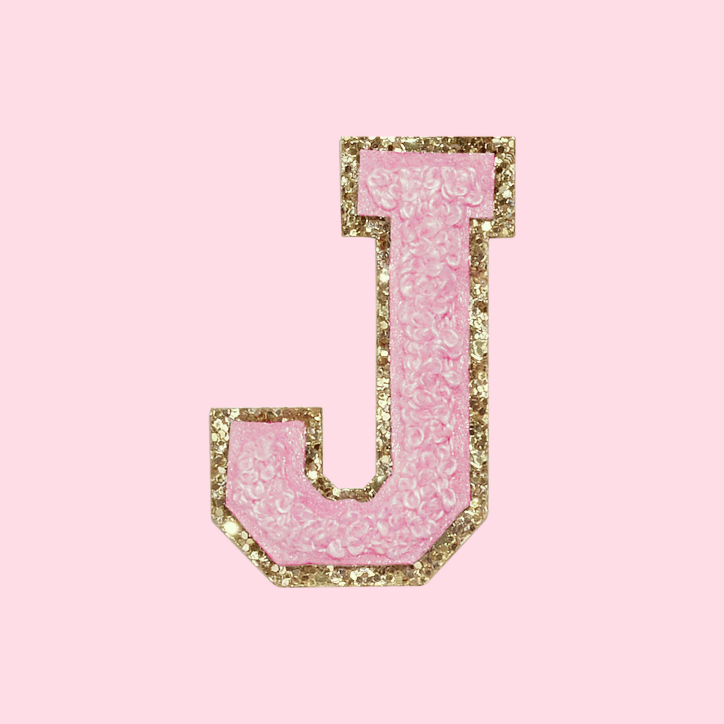 MINI CHENILLE VARSITY LETTER PATCH - PINK