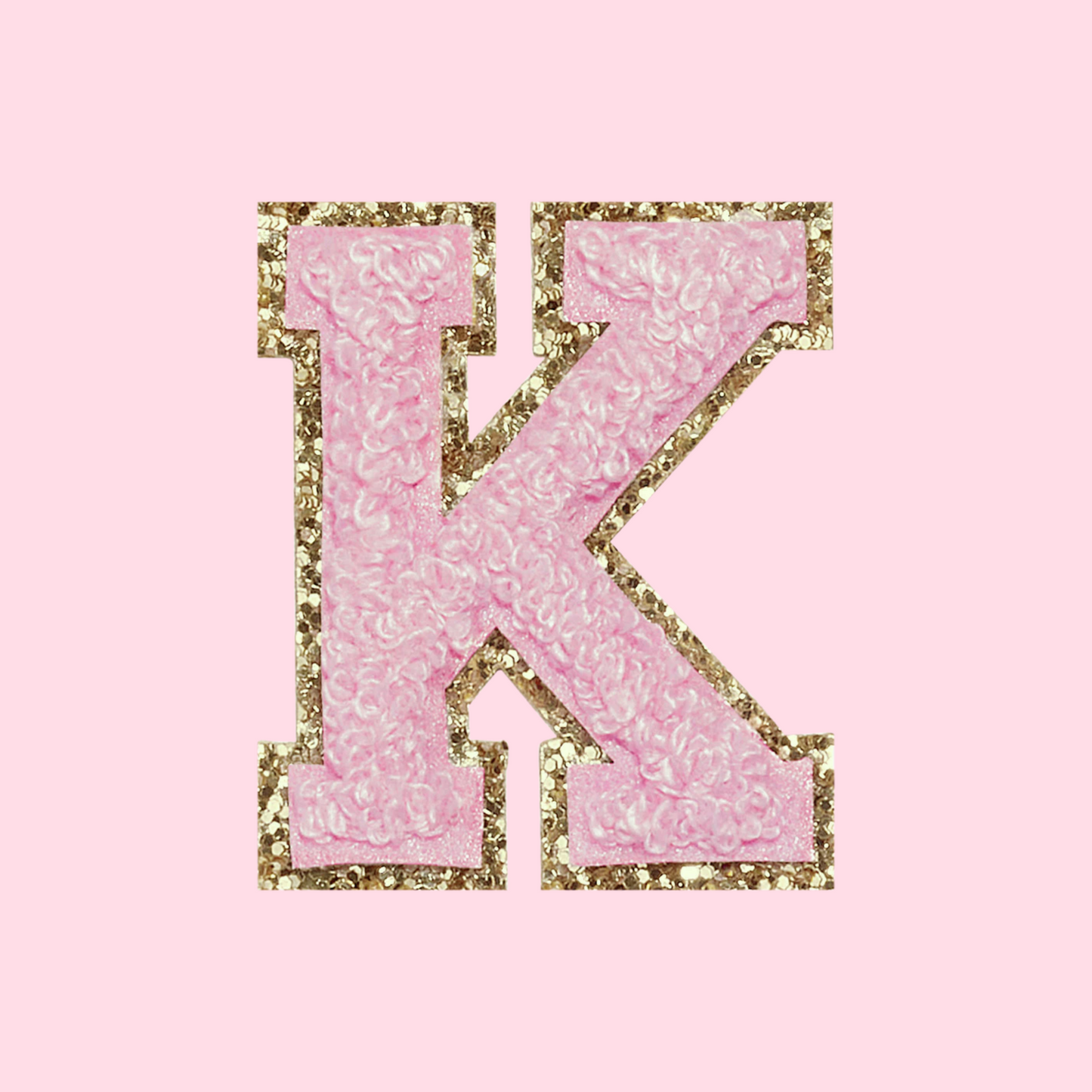 MINI CHENILLE VARSITY LETTER PATCH - PINK