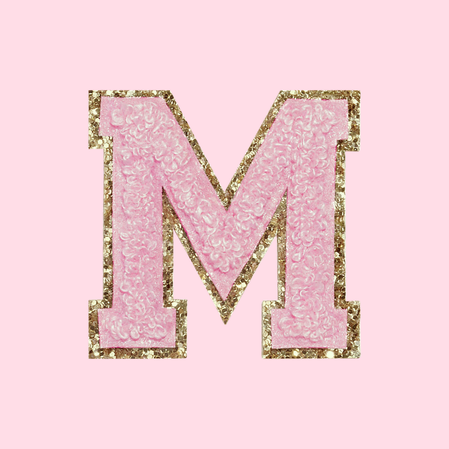 MINI CHENILLE VARSITY LETTER PATCH - PINK