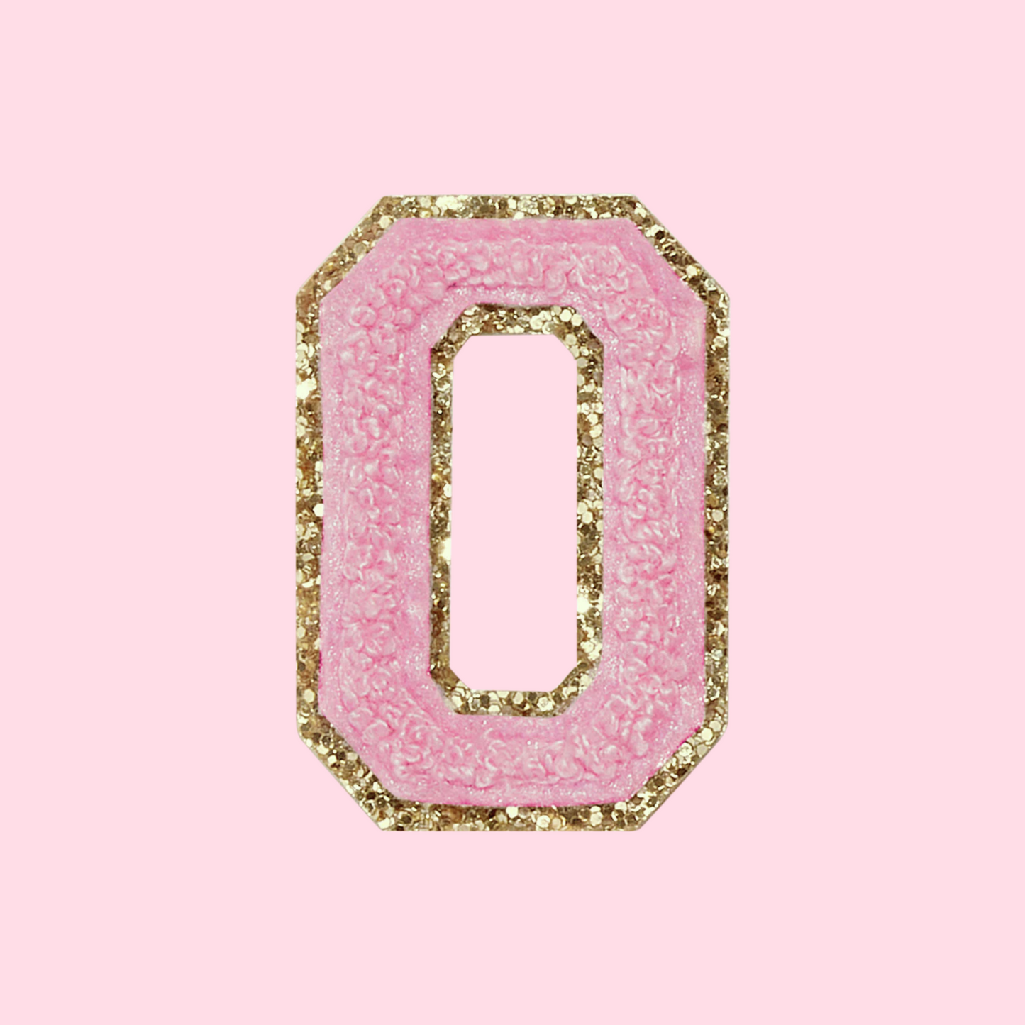 MINI CHENILLE VARSITY LETTER PATCH - PINK