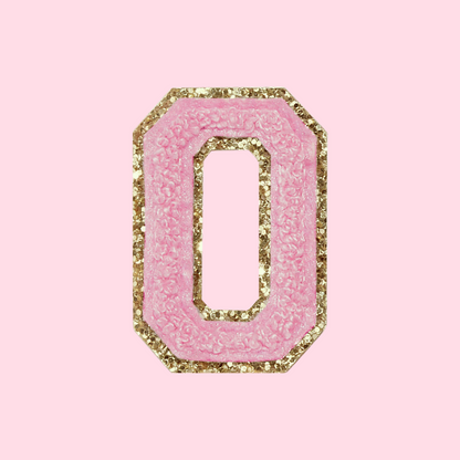 MINI CHENILLE VARSITY LETTER PATCH - PINK