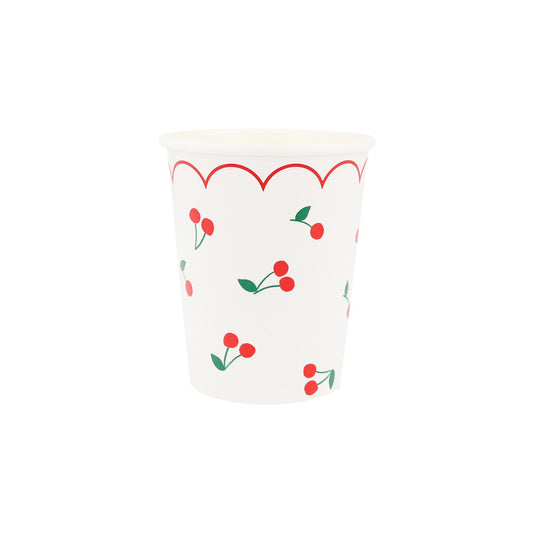 cherry pattern cups - pack of 8 9oz