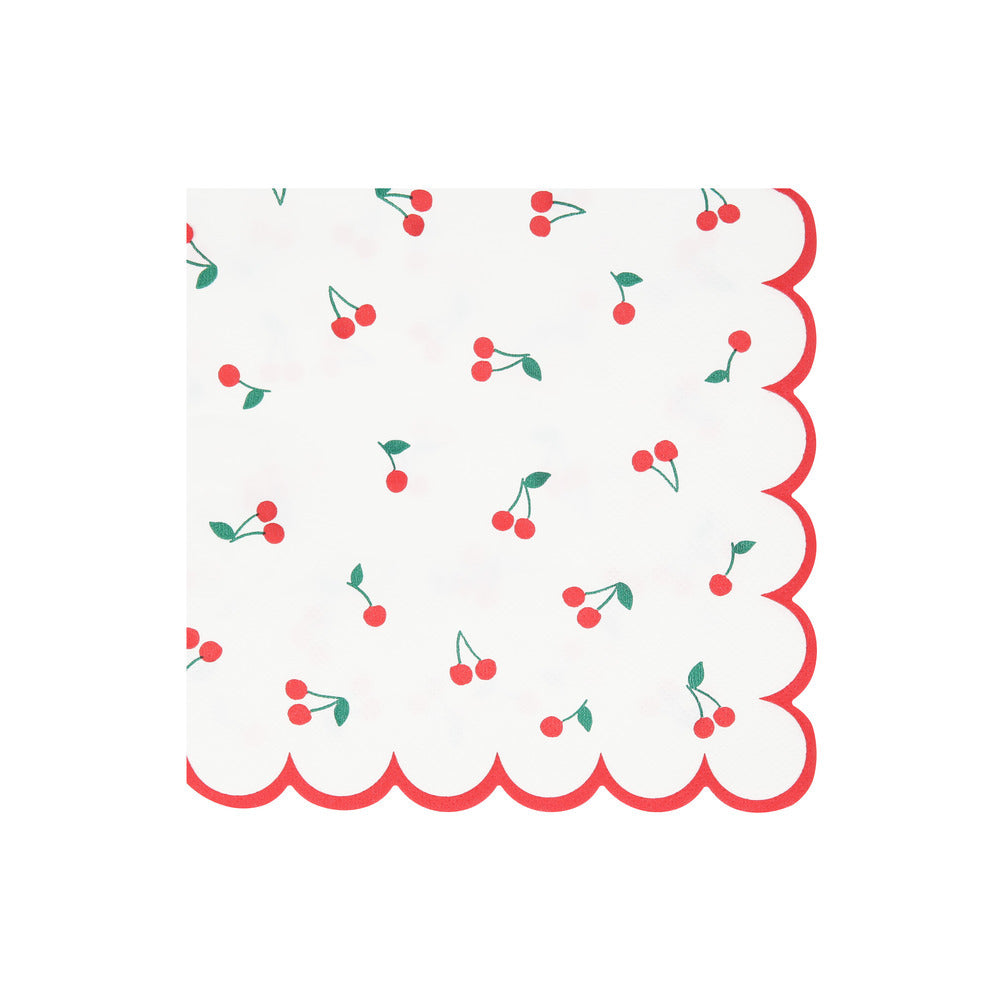 CHERRY PATTERN LARGE NAPKINS BY MERI MERI