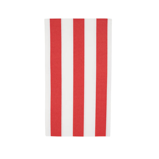 cherry red stripe dinner napkins by Bonjour Fete