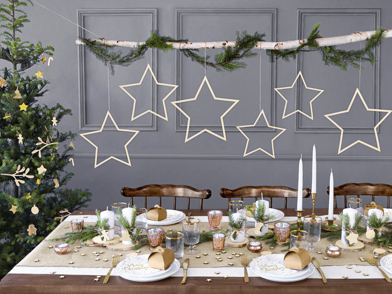 rustic christmas party table