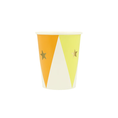 circus cups by meri meri - pack of 8 in 8 designs 