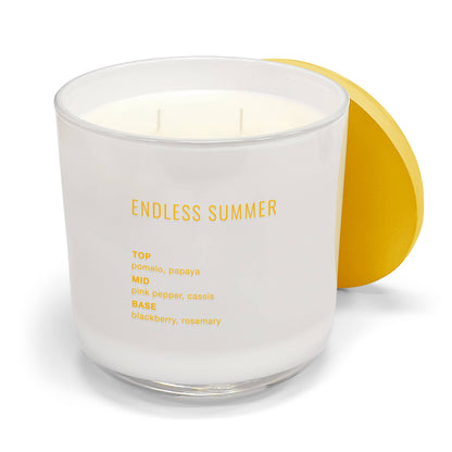 home candfle - The tart citrus freshness of pomelo fruit blended with tropical papaya, pink peppercorn, and wild rosemary is complemented by juicy hints of luscious blackberry. Essential oils of elemi and litsea cubeba in a creamy coconut-soy blend wax