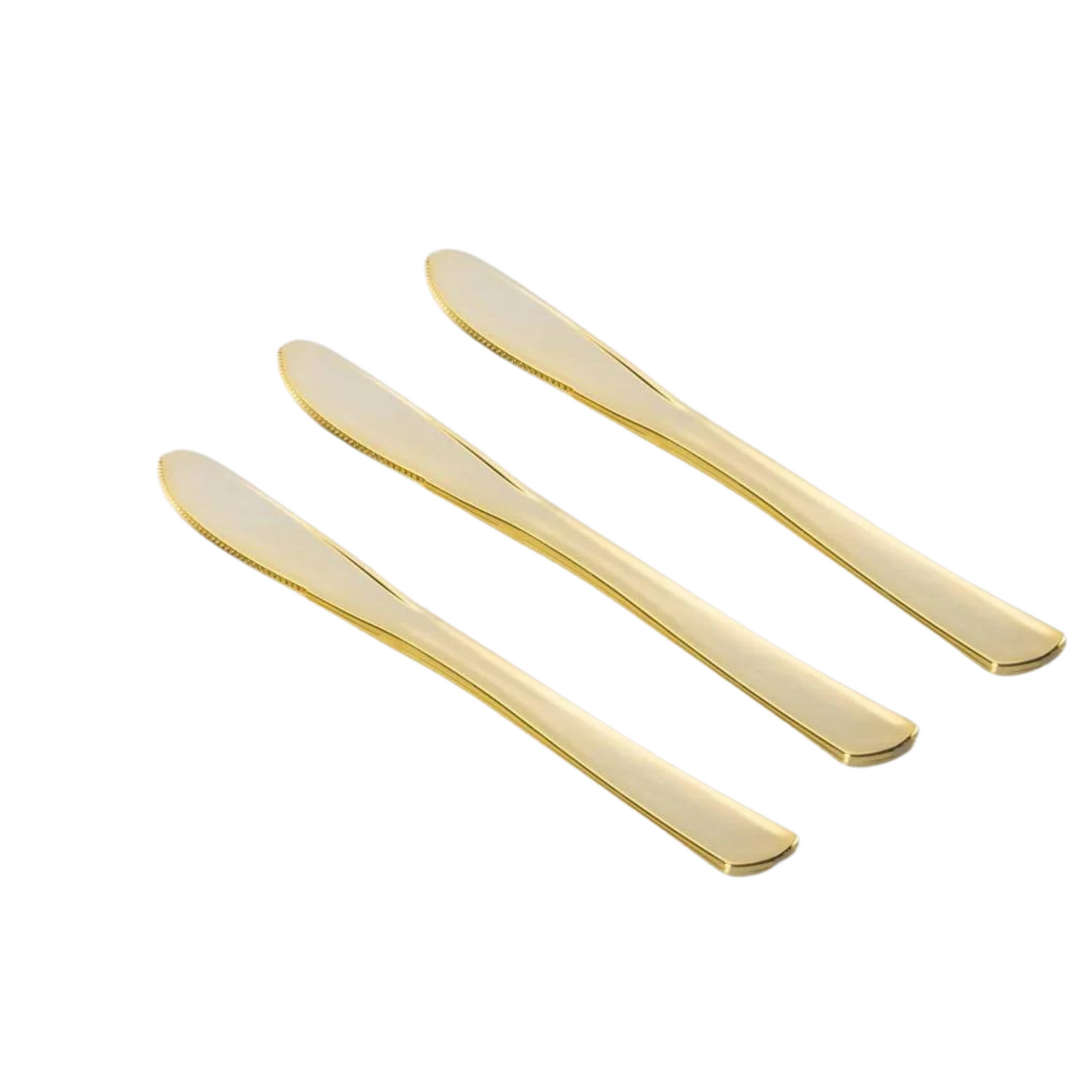 classic gold plastic knives - pack of 20 