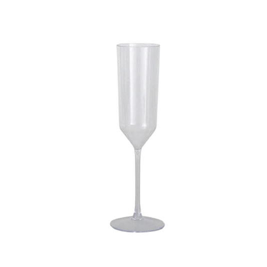 CLEAR PLASTIC CHAMPAGNE FLUTES