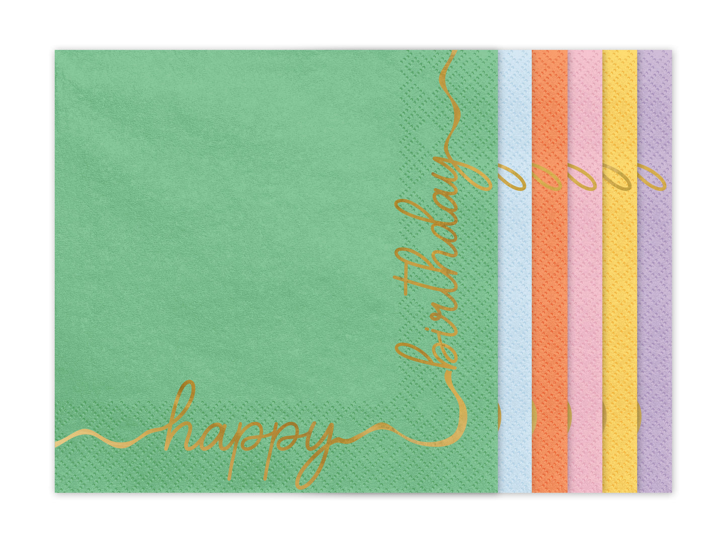 colourful happy birthday napkins