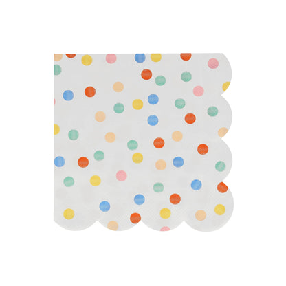 polkadot colourful napkins - by meri meri at confetti my party 