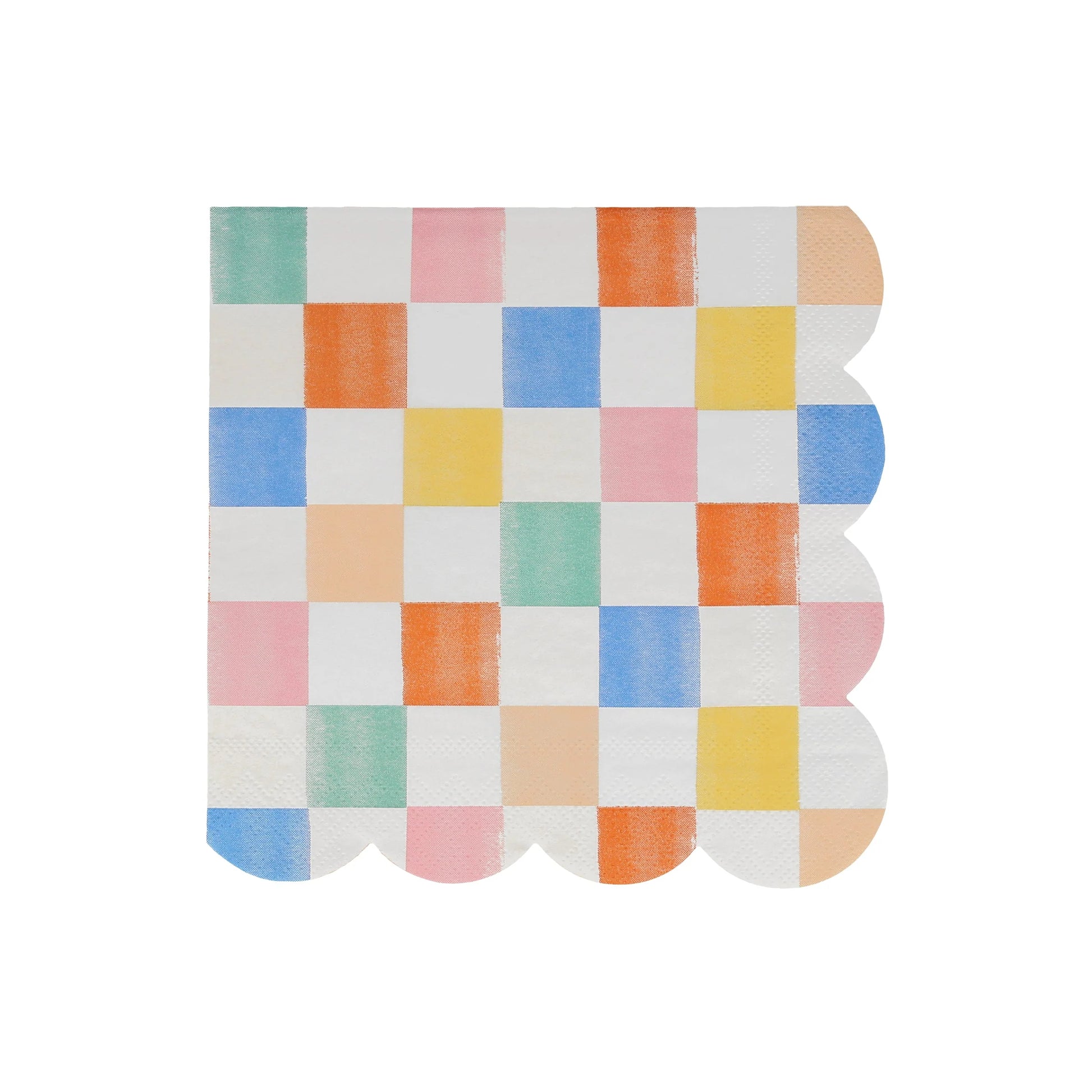 colourful checkered large napkins by meri meri 
