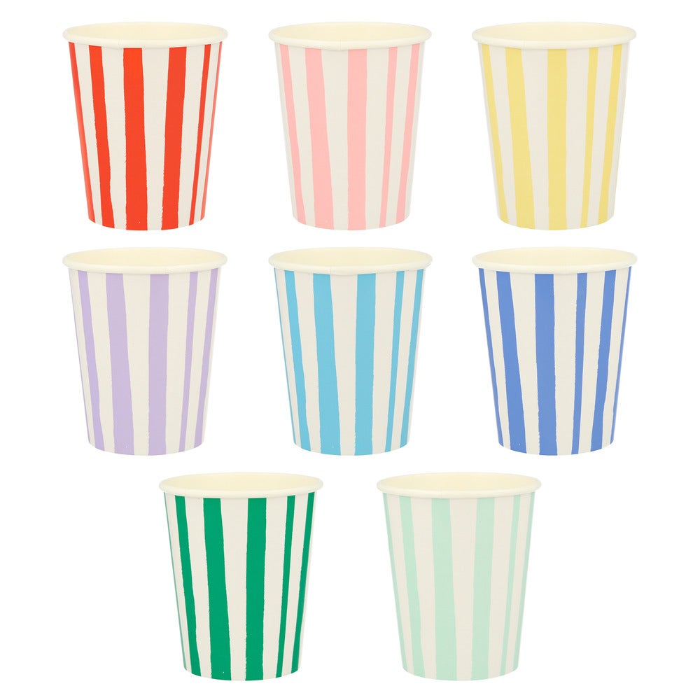 mixed stripe cups by meri meri 