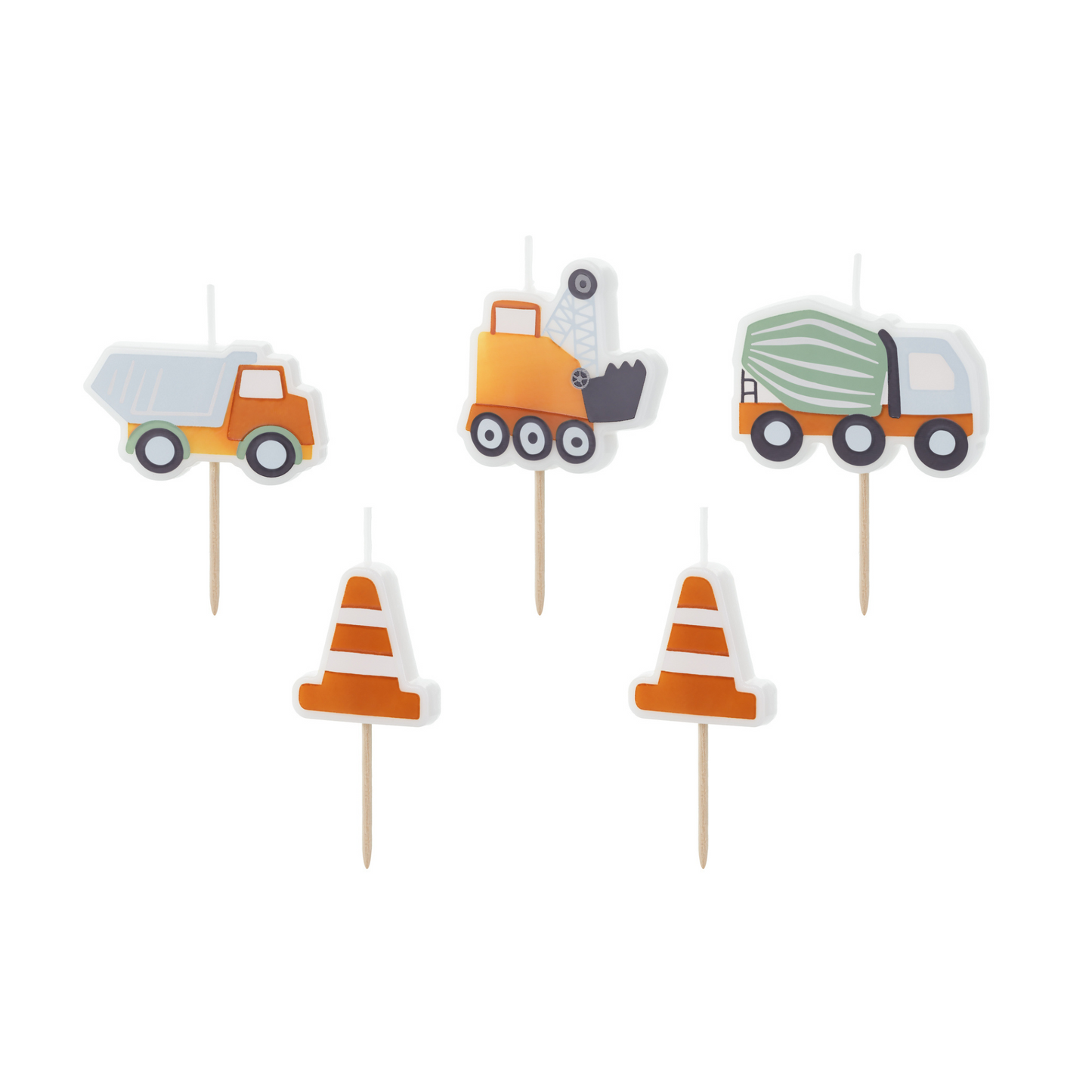 CONSTRUCTION BIRTHDAY CANDLE SET