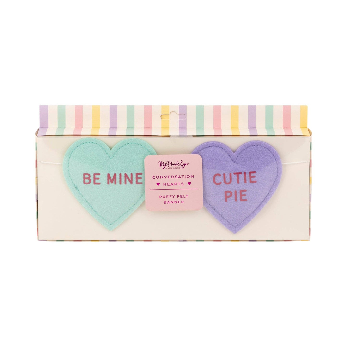 conversation hearts felt banner packaging 