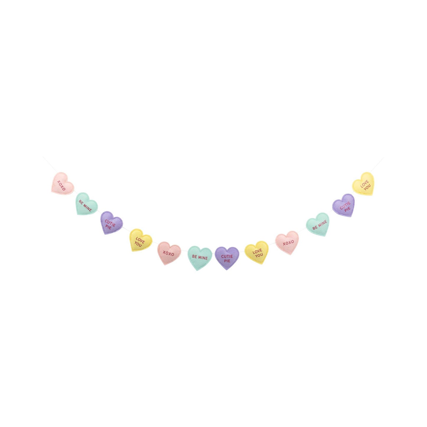 puffy conversation hearts felt banner 