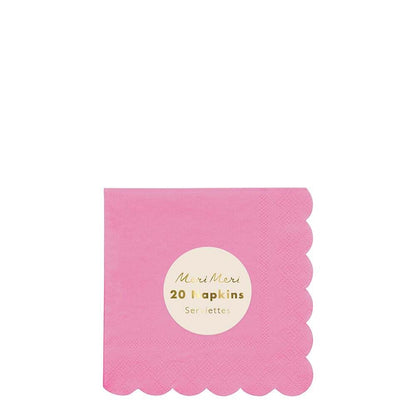 SMALL BUBBLEGUM PINK NAPKINS BY MERI MERI