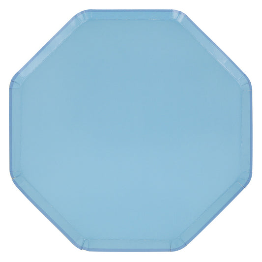 cornflower blue dinner plates - pack of 8 