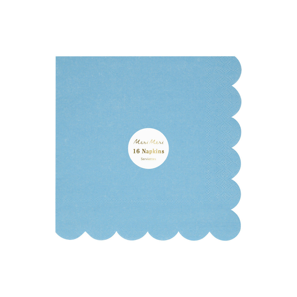 LARGE CORNFLOWER BLUE NAPKINS BY MERI MERI