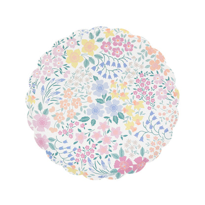 cottage garden side plates by meri meri - pack of 8