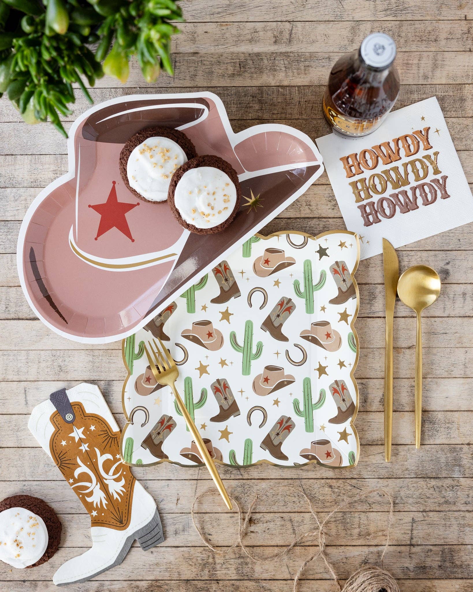 cowboy themed party supplies 