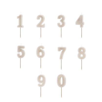 CREAM CANDLE NUMBERS