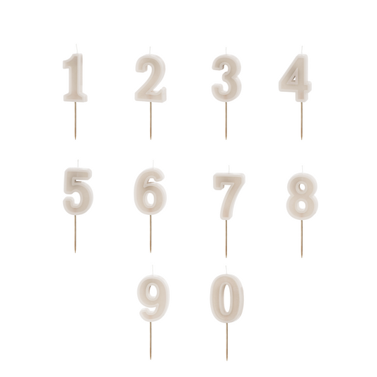 CREAM CANDLE NUMBERS