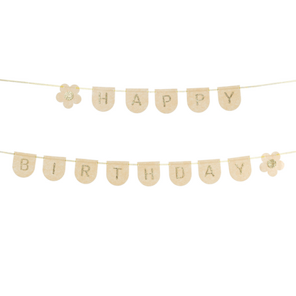 DAISY HAPPY BIRTHDAY FELT BANNER