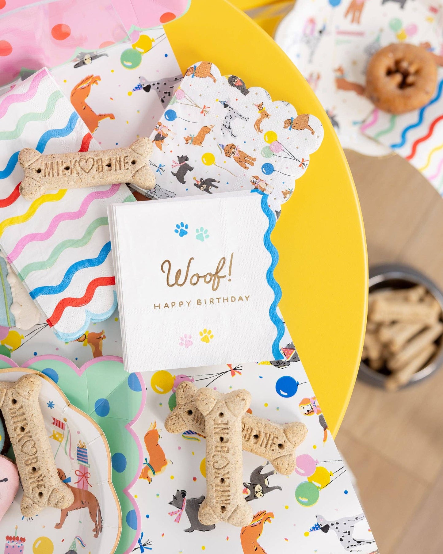 dog themed paper napkins and party supplies 