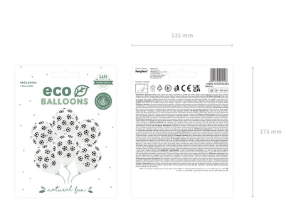 eco soccer ball balloons pack of 6 