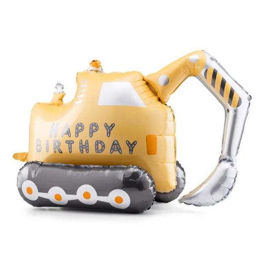 excavator construction foil balloon